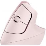 Logitech LIFT 人體工學垂直滑鼠 (玫瑰粉) 57度手握姿勢